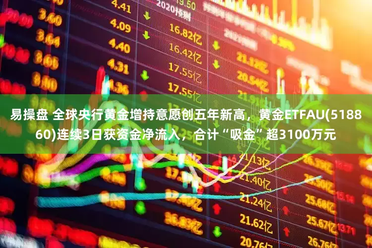易操盘 全球央行黄金增持意愿创五年新高，黄金ETFAU(518860)连续3日获资金净流入，合计“吸金”超3100万元