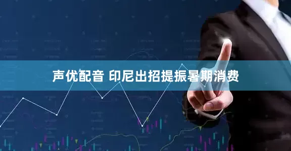 声优配音 印尼出招提振暑期消费