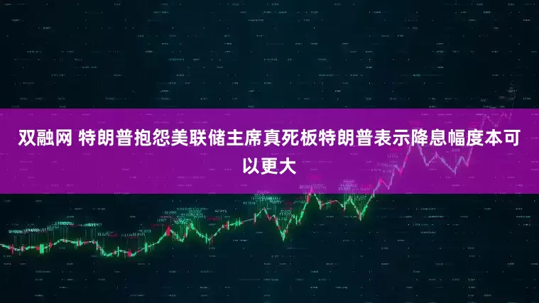 双融网 特朗普抱怨美联储主席真死板特朗普表示降息幅度本可以更大