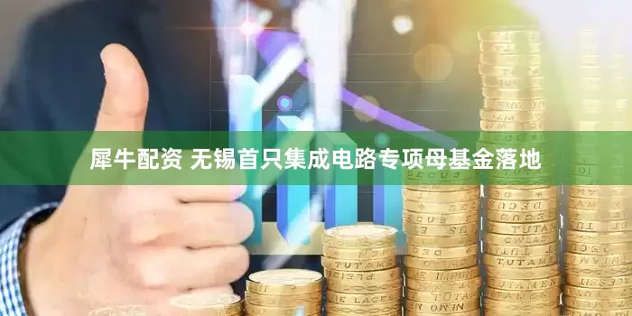 犀牛配资 无锡首只集成电路专项母基金落地